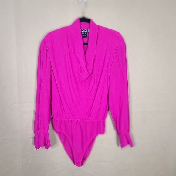 Escada Tops - Escada Bodysuit Magenta Long Sleeve